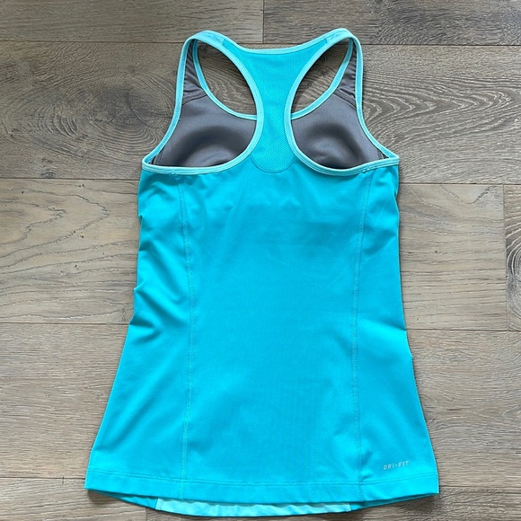 Nike Dri-Fit Racerback Turquoise Tennis Tank-Small Matching Skirts Sold Separate - Picture 2 of 8